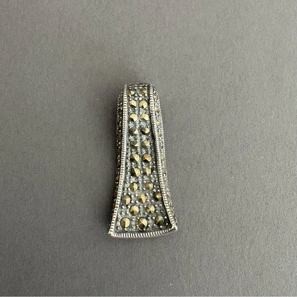 Sterling Silver Marcasite Pendant - Picture 4 of 6